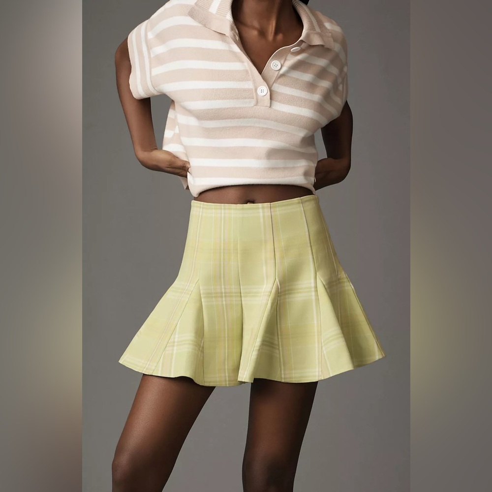 Anthropologie Maeve Skirty Godet Skort